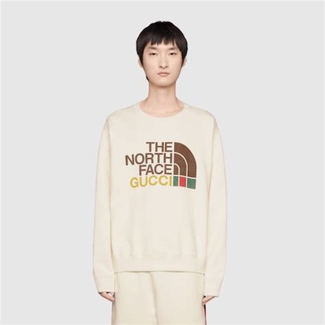 the north face x gucci crewneck|Gucci x The North Face Cotton Sweater Beige .